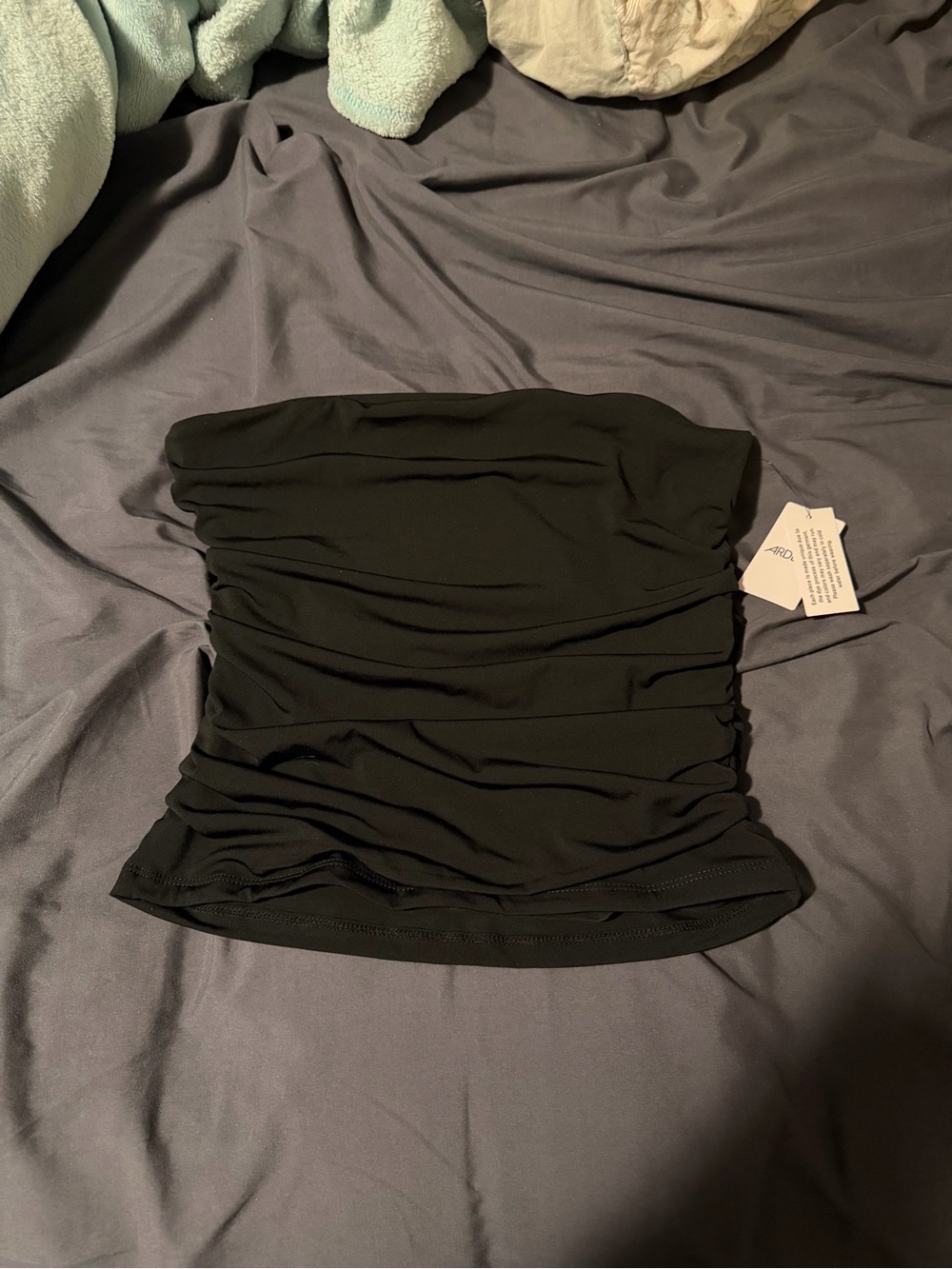 Ardene Black Ruched Tube Top